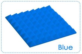 Arrowzoom Acoustic Panels Sound Absorption Studio Soundproof Foam - Pyramid Tiles - 25 x 25 x 5 cm Blue