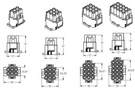 Connector housing 9 pin .084 inch